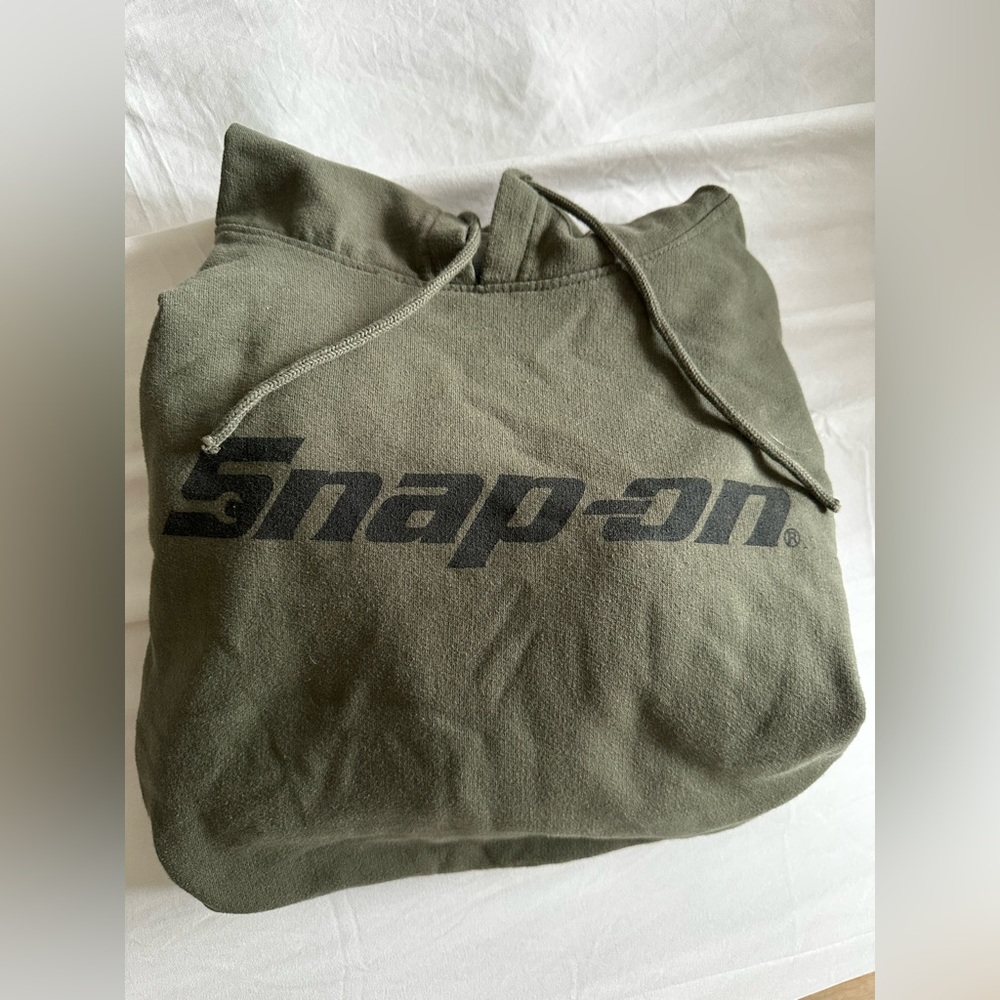 Army Green Snap On Hoodie XL
